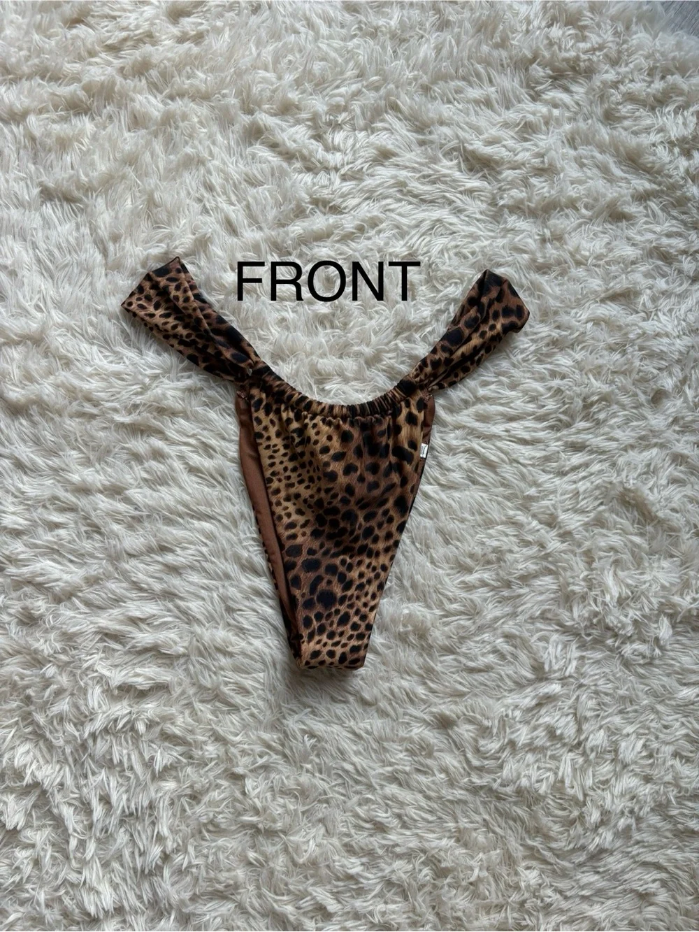 Aerie Leopard Print High-Cut Bikini Bottom - Brown & Black